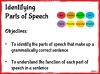 Identifying Parts of Speech Teaching Resources (slide 2/36)